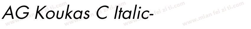 AG Koukas C Italic字体转换